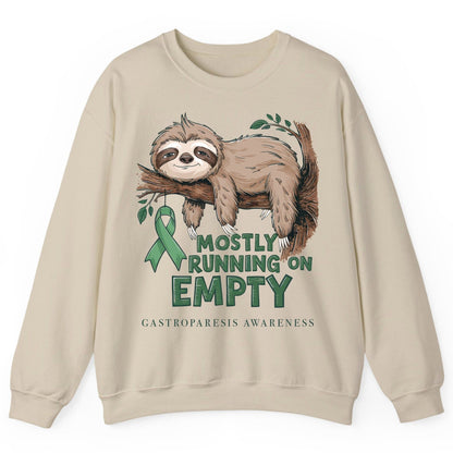 Mostly Running on Empty Gastroparesis Awareness gastroparesis awareness Sweatshirt Sand product mockup