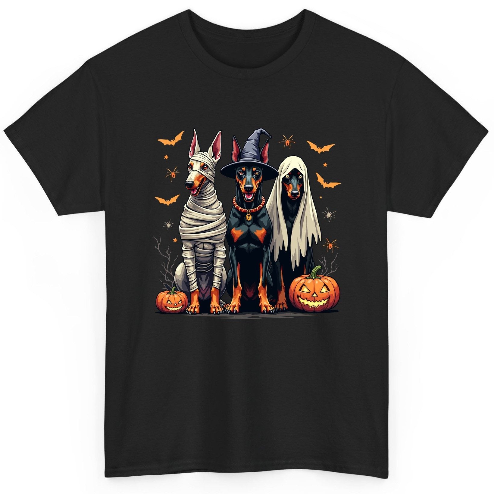Halloween Doberman Trio doberman pinscher T-Shirt Black product mockup