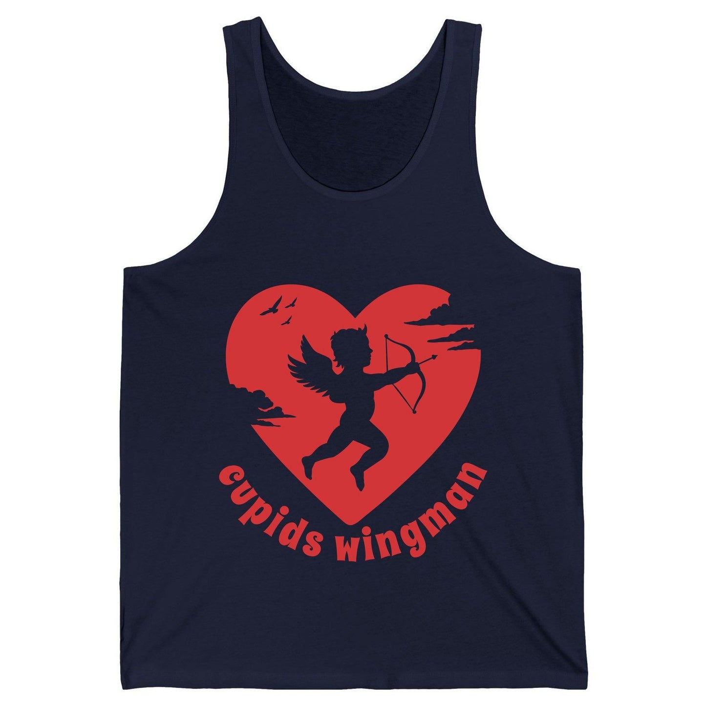 Cupids Wingman cupid Tank Top Navy product mockup
