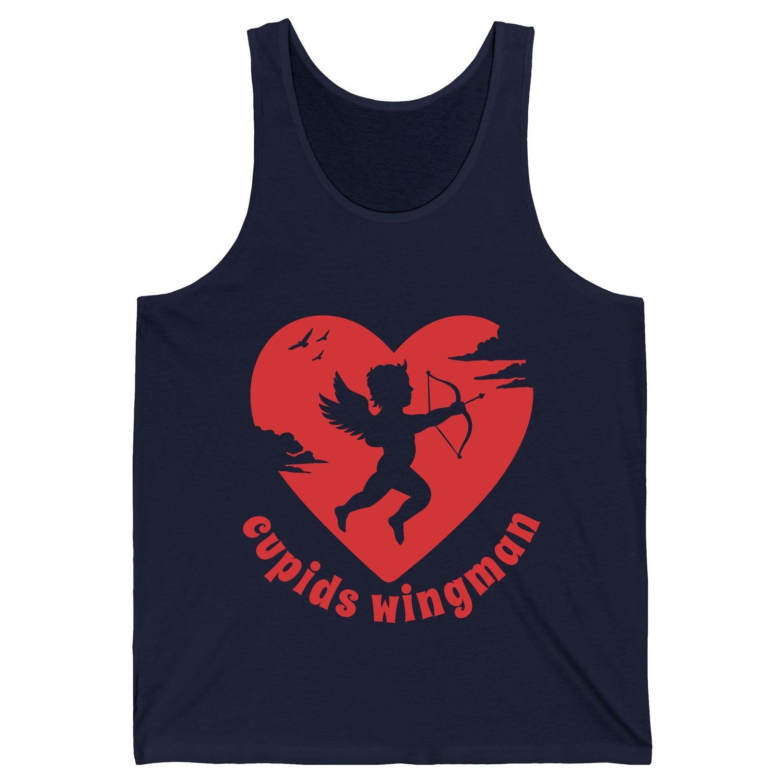 Cupids Wingman cupid Tank Top Navy product mockup