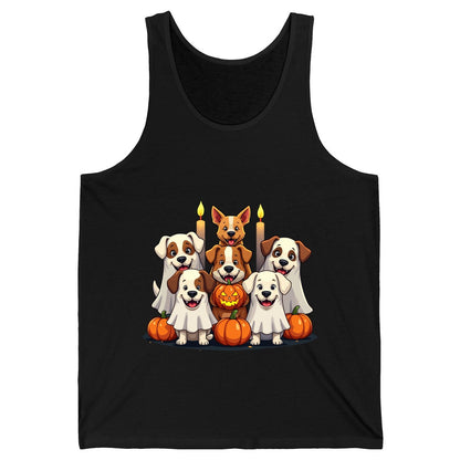 Cute Ghost Dogs Halloween Halloween dogs Tank Top Black product mockup