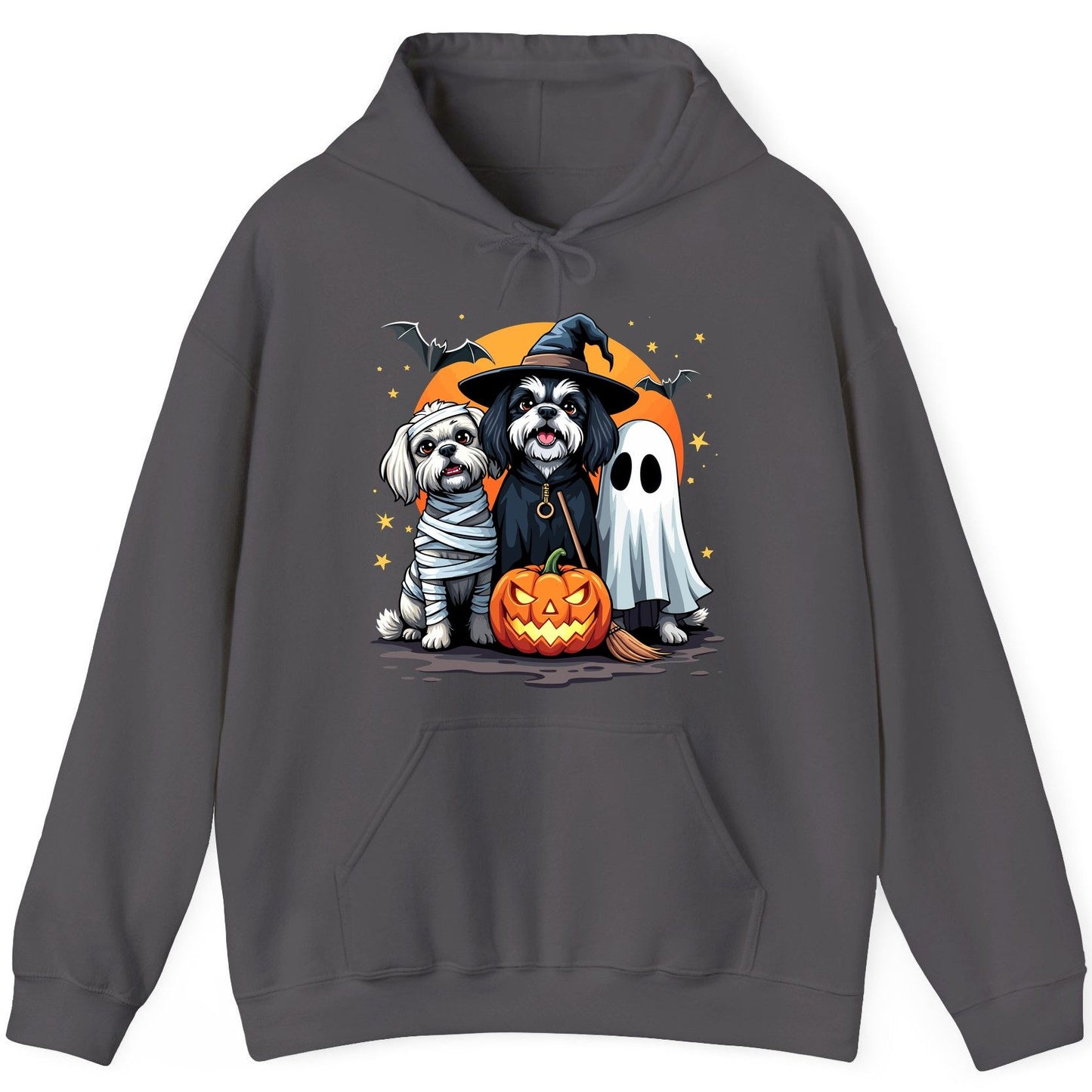 Halloween Dogs Costumes Halloween dogs Hoodie Charcoal product mockup