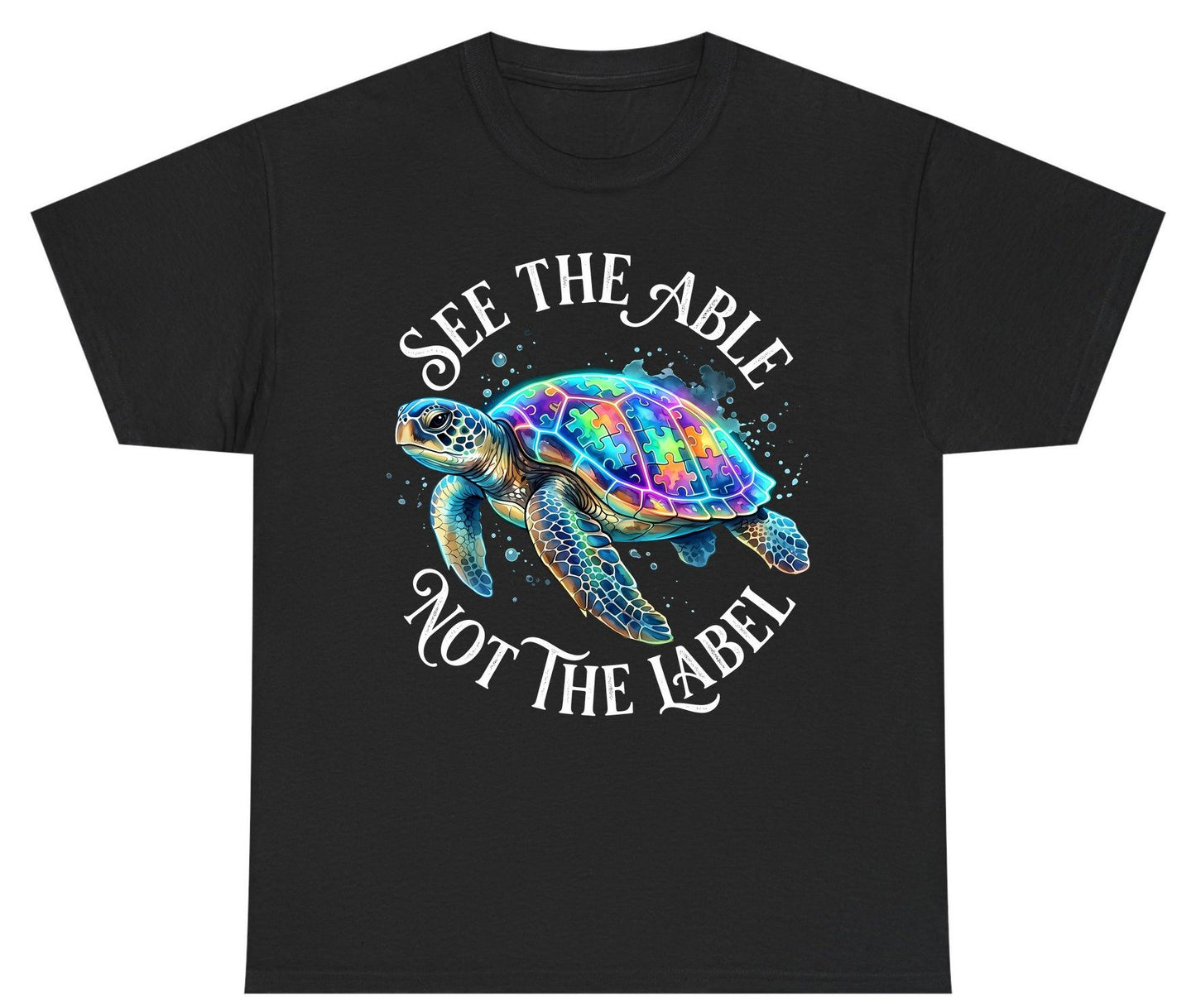 See the Able Not the Label Autism Awareness Youth T-Shirt - product mockup - Black