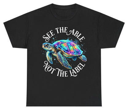 See the Able Not the Label Autism Awareness Youth T-Shirt - product mockup - Black
