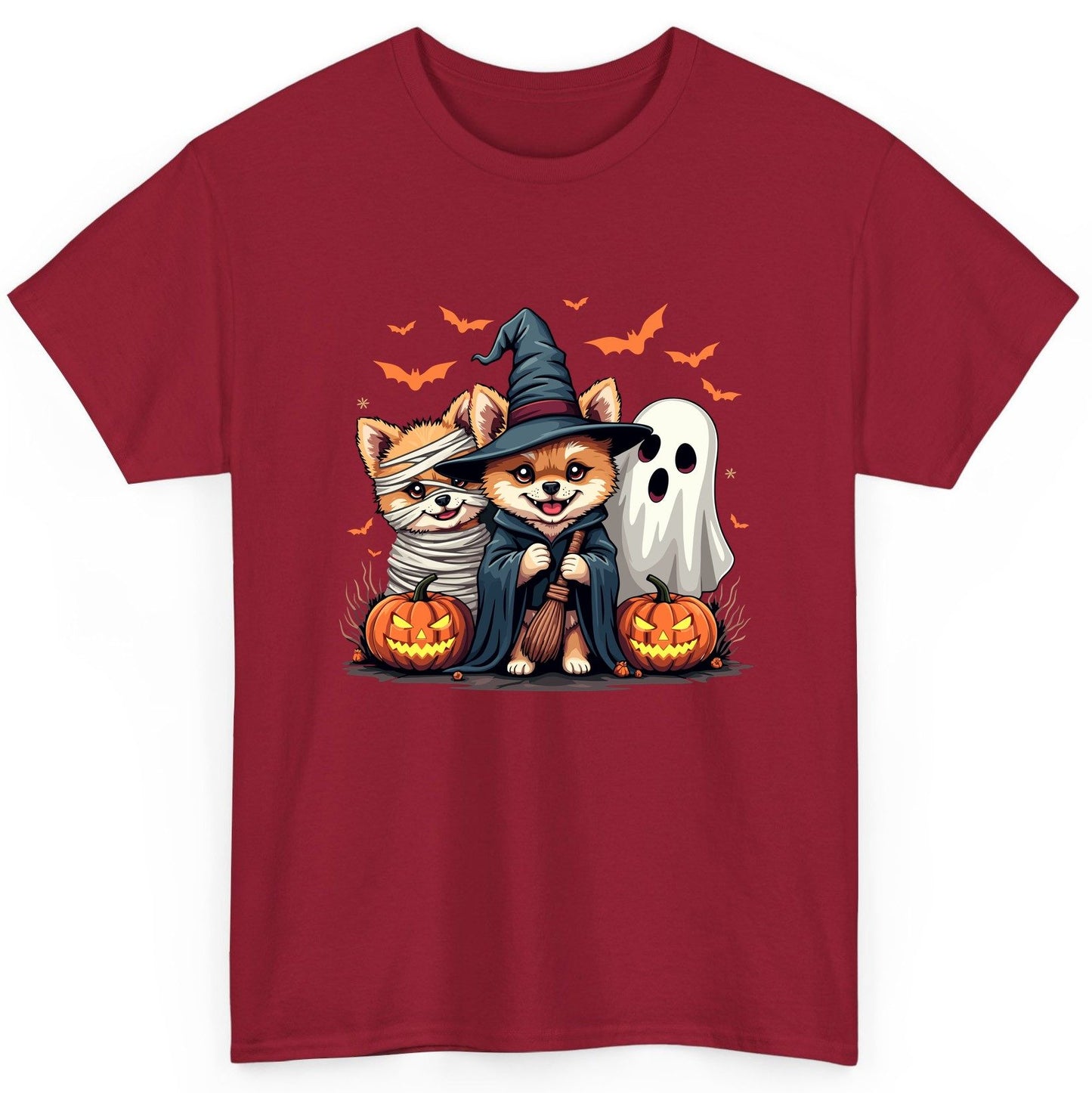 Cute Halloween Corgi Dogs Halloween corgis T-Shirt Cardinal Red product mockup