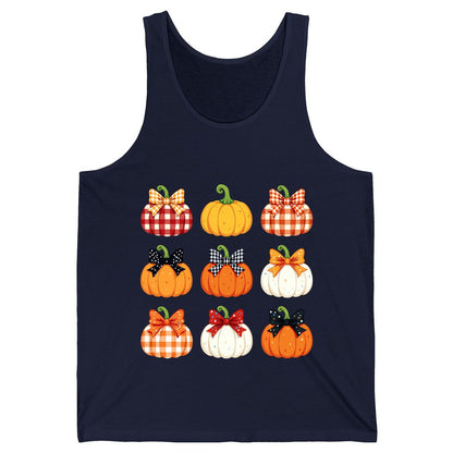 Decorative Fall Pumpkins fall pumpkins Tank Top Navy product mockup