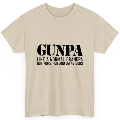 Gunpa Like a Normal Grandpa but More Fun and Owns Guns gun owning grandpa T-Shirt Sand product mockup