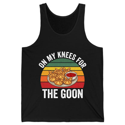 On My Knees for the Goon crab rangoon Tank Top Black product mockup