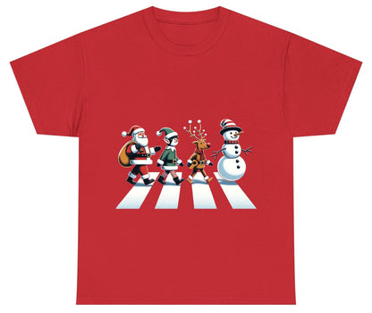 Christmas Abbey Road Parody Christmas abbey road parody Youth T-Shirt Red product mockup