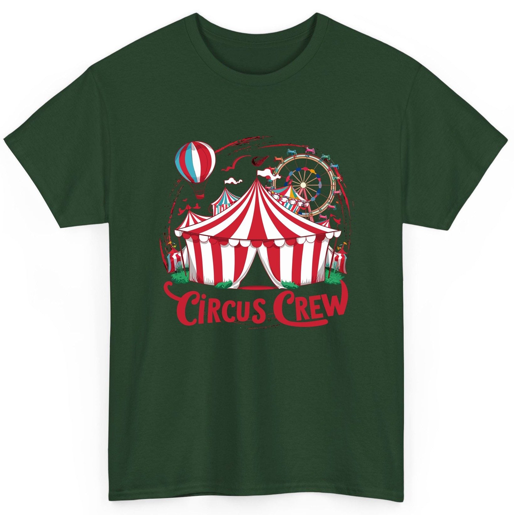 Circus Crew circus T-Shirt Forest Green product mockup
