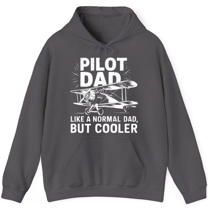 Pilot Dad, Like a Normal Dad, but Cooler pilot dad Hoodie Charcoal product mockup