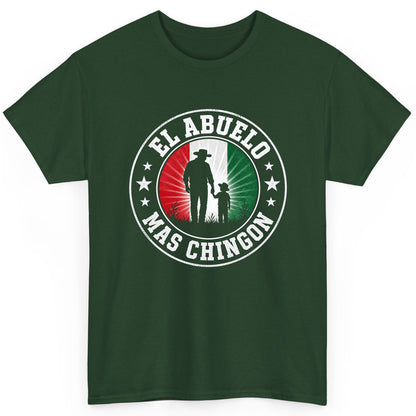 El Abuelo Mas Chingon mexican grandfather T-Shirt Forest Green product mockup