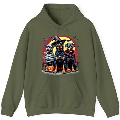 Rottweiler Halloween Costumes rottweiler Hoodie Military Green product mockup