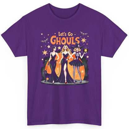 Let's Go Ghouls Halloween women T-Shirt Purple product mockup