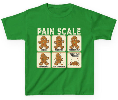 Pain Scale gingerbread man pain scale Youth T-Shirt Irish Green product mockup
