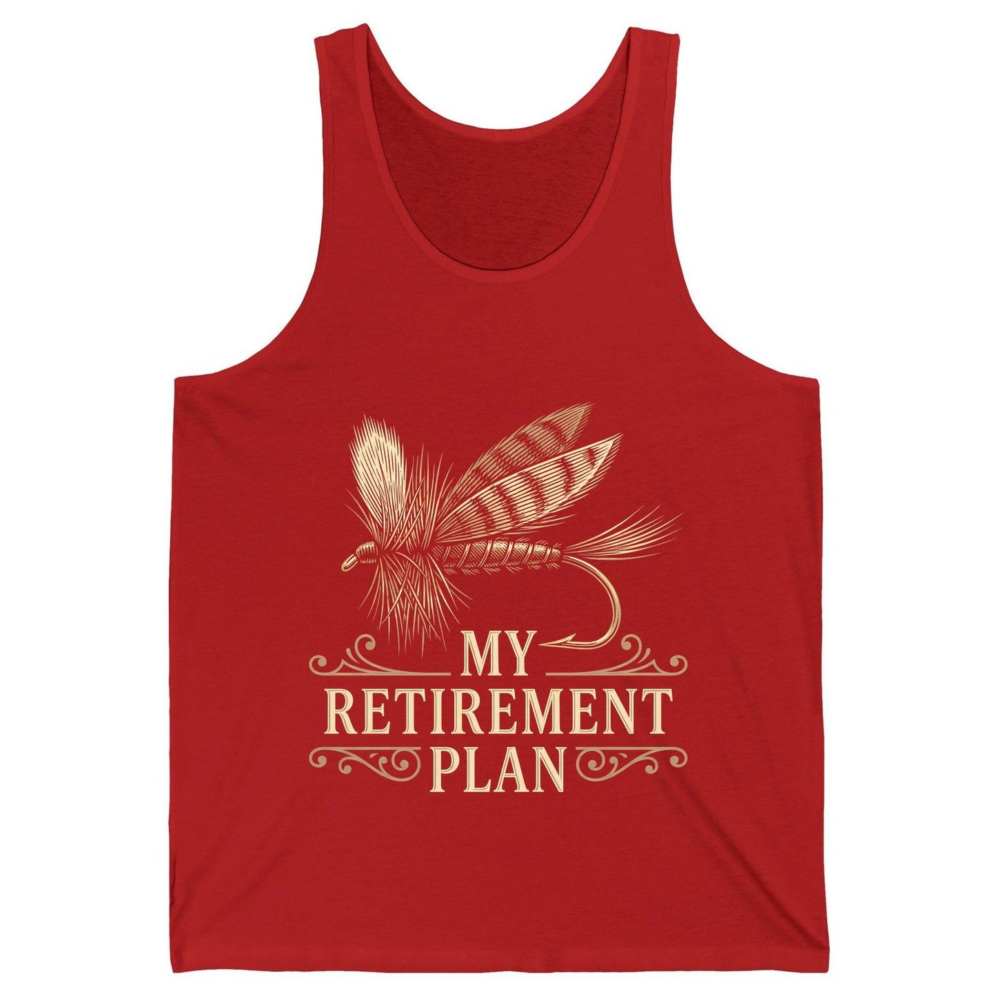 My Retirement Plan fly fishing Tank Top Red product mockup
