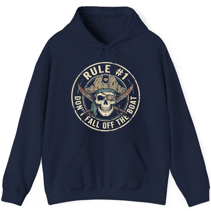 Rule 1 Don't Fall Off the Boat pirate Hoodie Navy product mockup