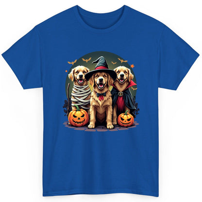 Golden Retriever Halloween Trio golden retriever T-Shirt Royal product mockup