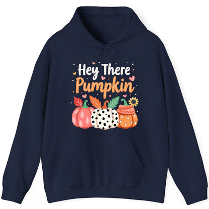 Hey There Pumpkin fall pumpkins Hoodie Navy product mockup