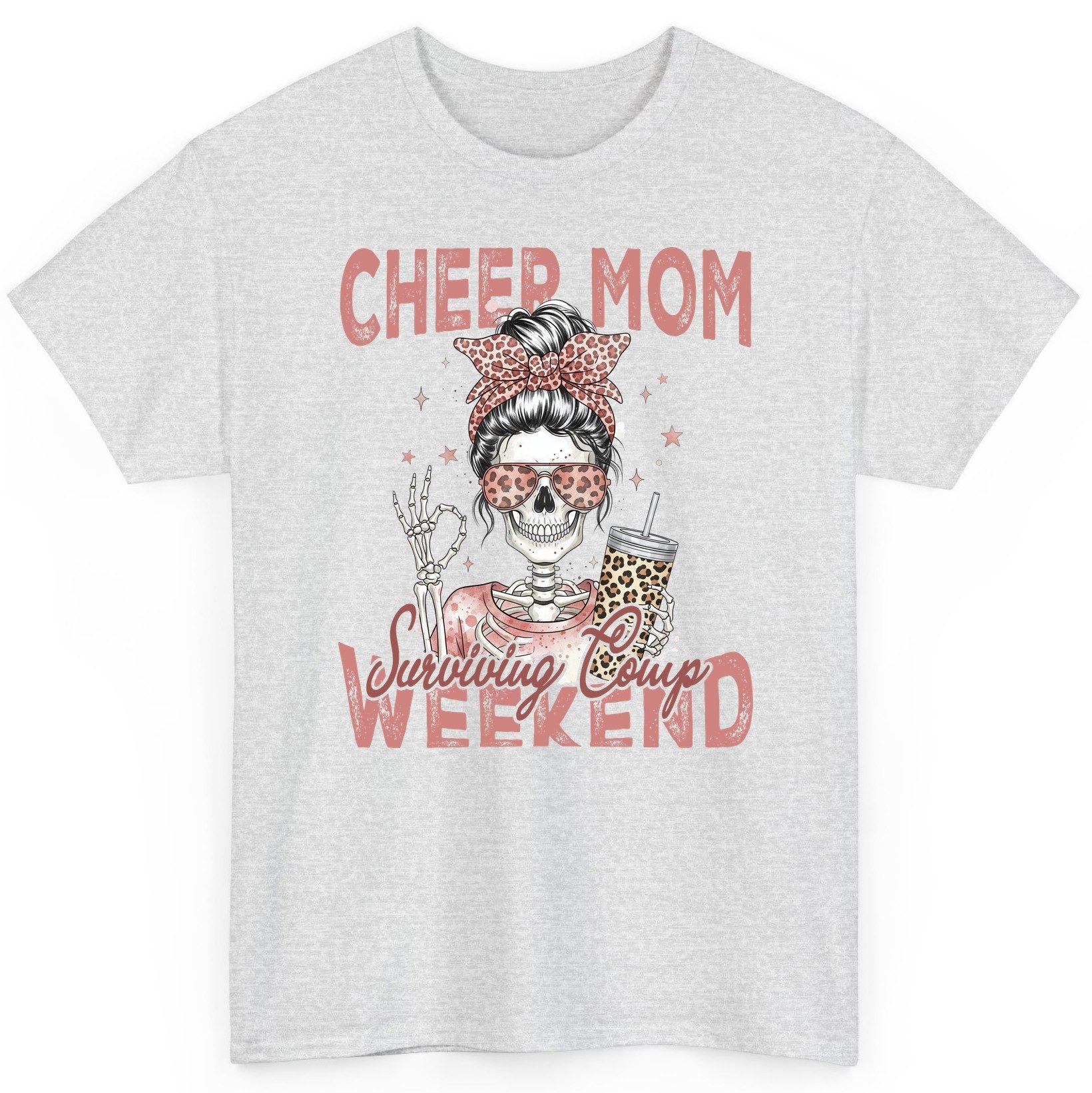 Cheer Mom Surviving Comp Weekend cheer mom T-Shirt Ash product mockup