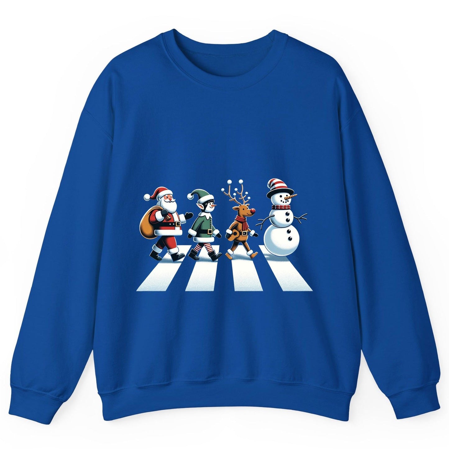 Christmas Abbey Road Parody Christmas abbey road parody Sweatshirt Royal product mockup