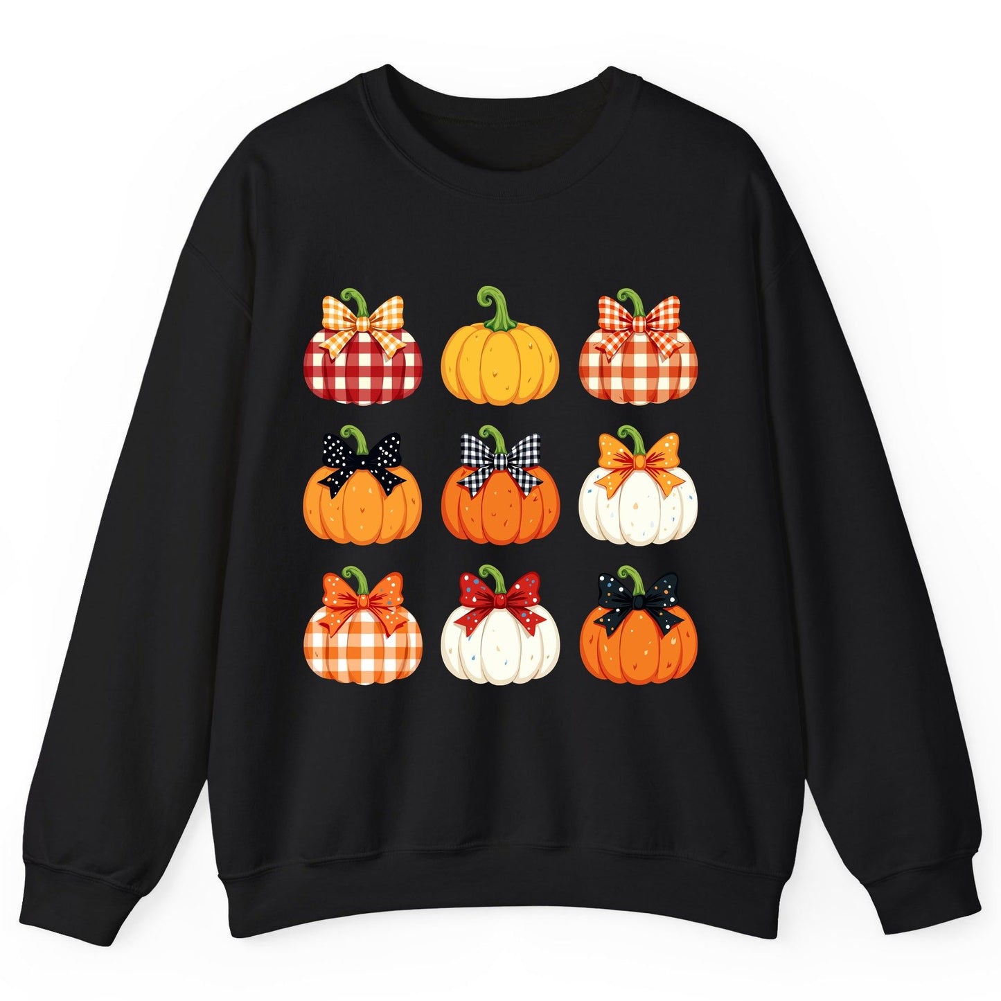 Decorative Fall Pumpkins fall pumpkins Sweatshirt Black product mockup