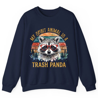 My Spirit Animal Is a Trash Panda raccoon Sweatshirt Navy product mockup