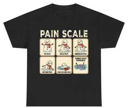 Pain Scale No Pain Mild Pain Moderate Pain Severe Pain Very Severe Pain Worst Pain Possible snowman Youth T-Shirt Black