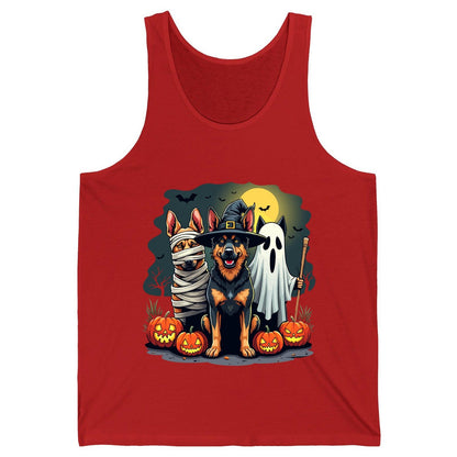 Halloween Dogs in Costumes Halloween dogs Tank Top Red product mockup