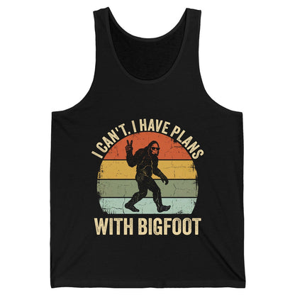 I Can't I Have Plans with Bigfoot bigfoot Tank Top Black product mockup