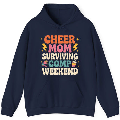 Cheer Mom Surviving Comp Weekend cheer mom Hoodie Navy product mockup