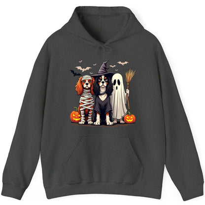 Cavalier Spaniel Halloween Dogs cavalier king charles spaniel Hoodie Dark Heather product mockup