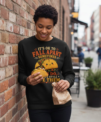 AND WE STILL LOVE THEM Sweatshirt - lifestyle model mockup - Black