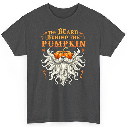 The Beard Behind the Pumpkin bearded dad T-Shirt Dark Heather product mockup
