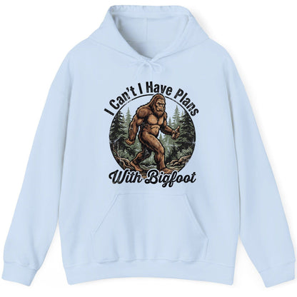 I Can't I Have Plans with Bigfoot bigfoot Hoodie Light Blue product mockup