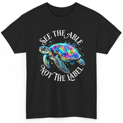 See the Able Not the Label Autism Awareness T-Shirt - product mockup - Black