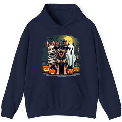 Halloween Dogs in Costumes Halloween dogs Hoodie Navy product mockup