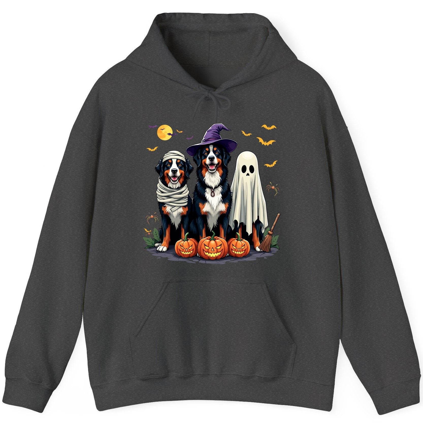 Halloween Bernese Mountain Dogs bernese mountain dog Hoodie Dark Heather product mockup