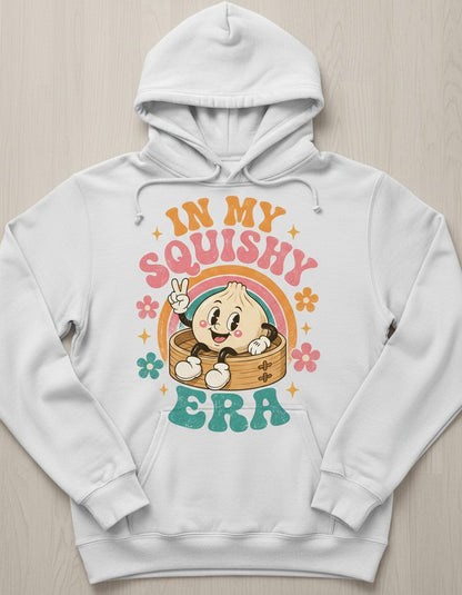 In My Squishy Era Funny Dumpling Hoodie - product mockup - White
