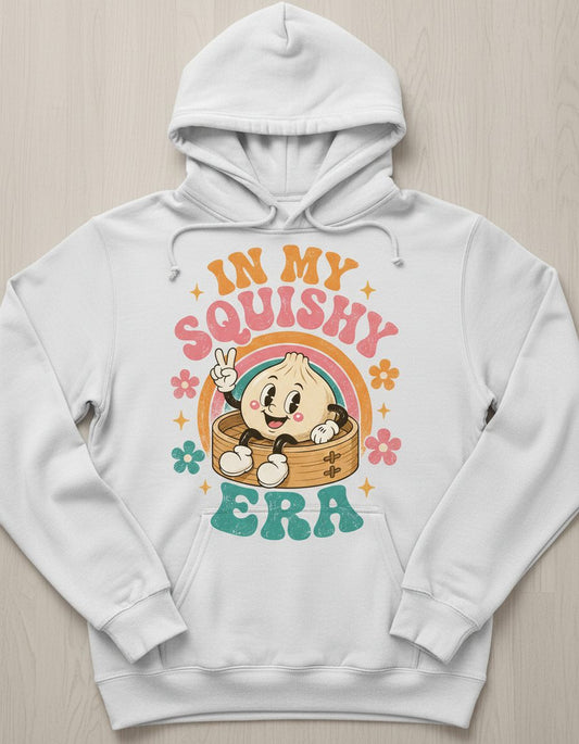In My Squishy Era Funny Dumpling Hoodie - product mockup - White