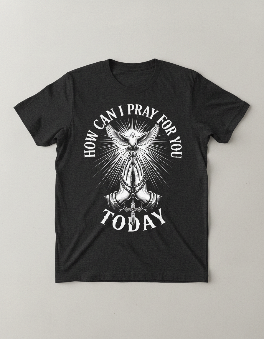 How Can I Pray For You Today Christian Faith Design T-Shirt - Dark Heather