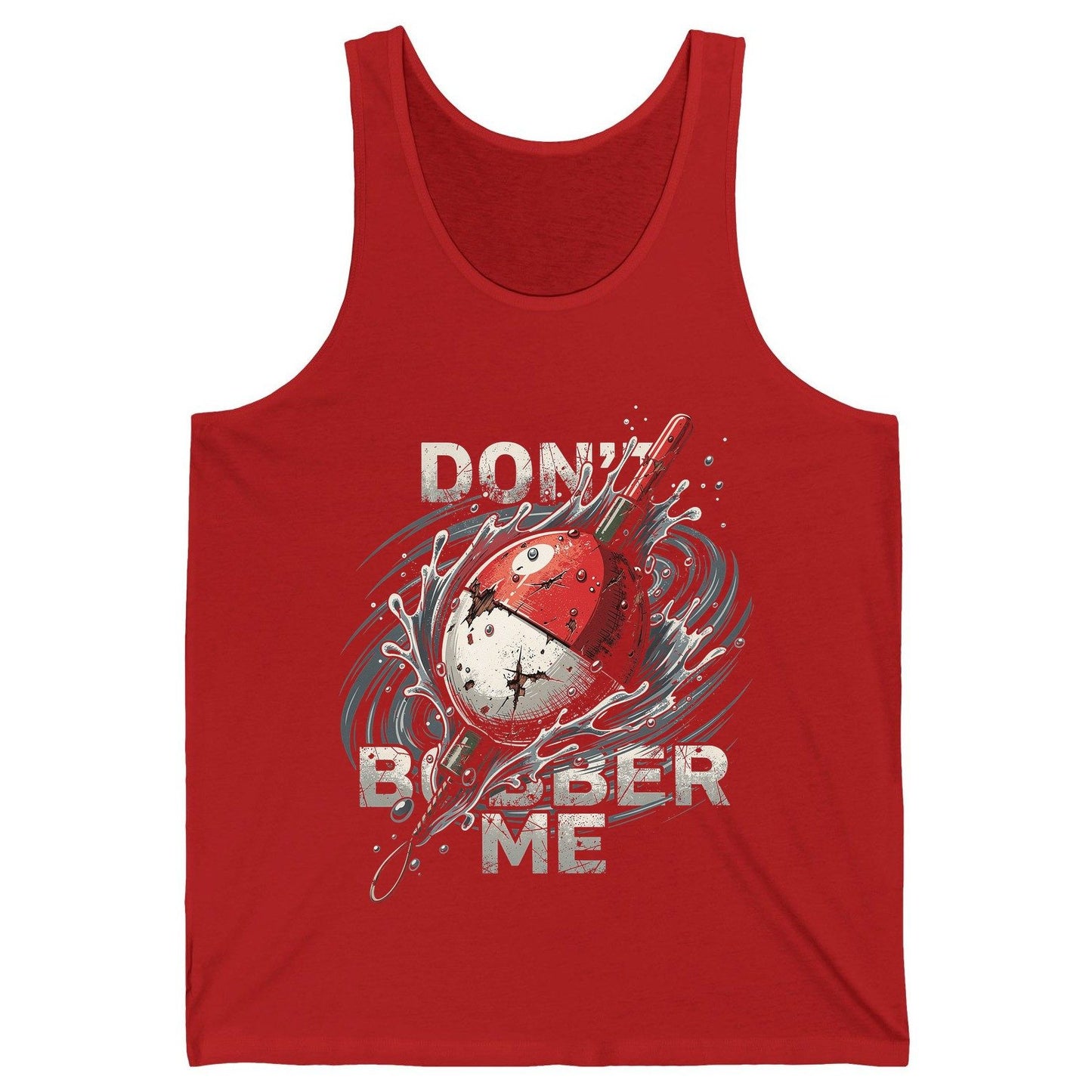 Don't Bobber Me fishing Tank Top Red product mockup