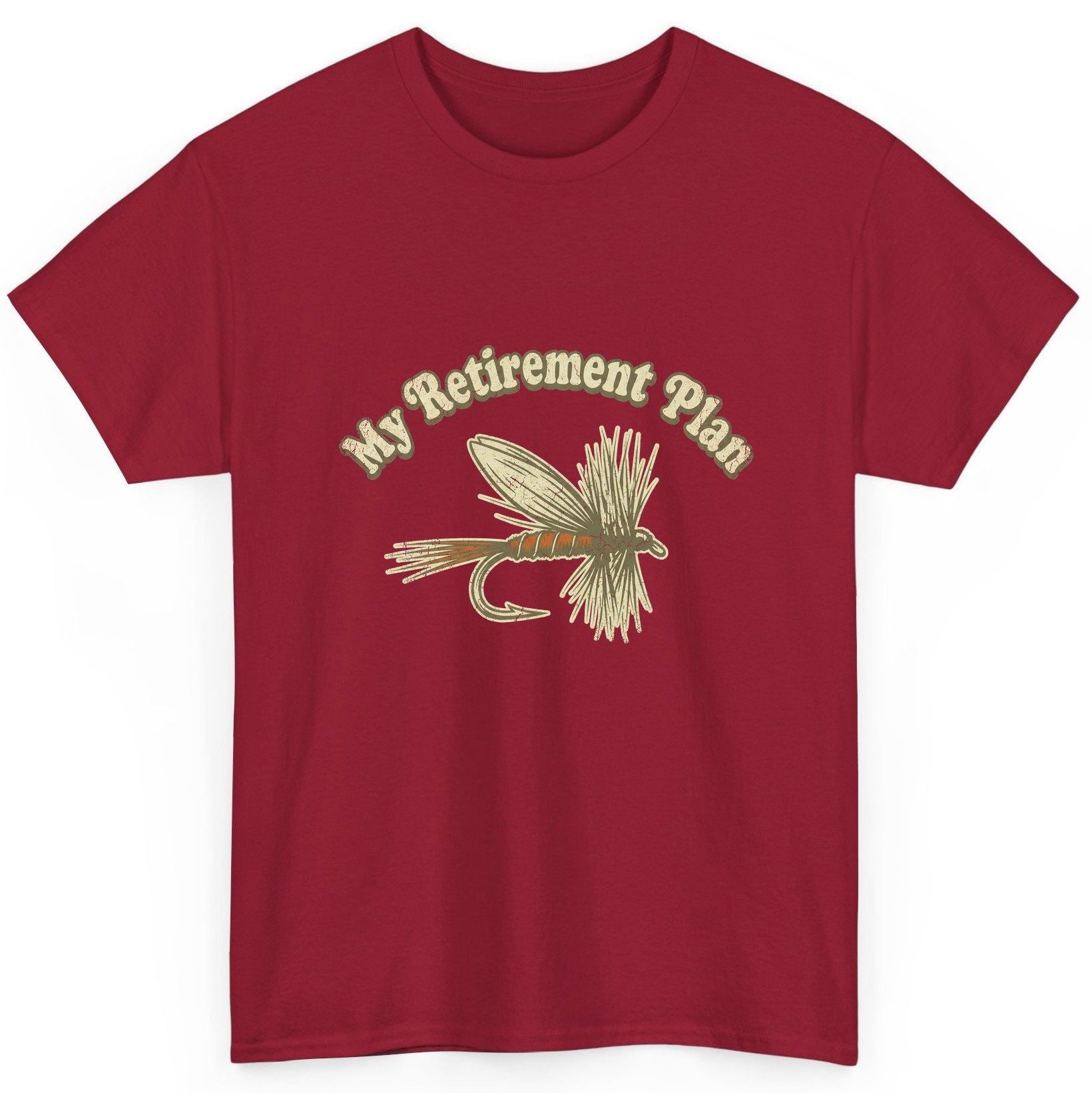 My Retirement Plan fly fishing T-Shirt Cardinal Red product mockup