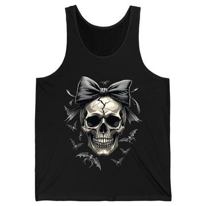 Gothic Skull with Bow gothic skull Tank Top Black product mockup