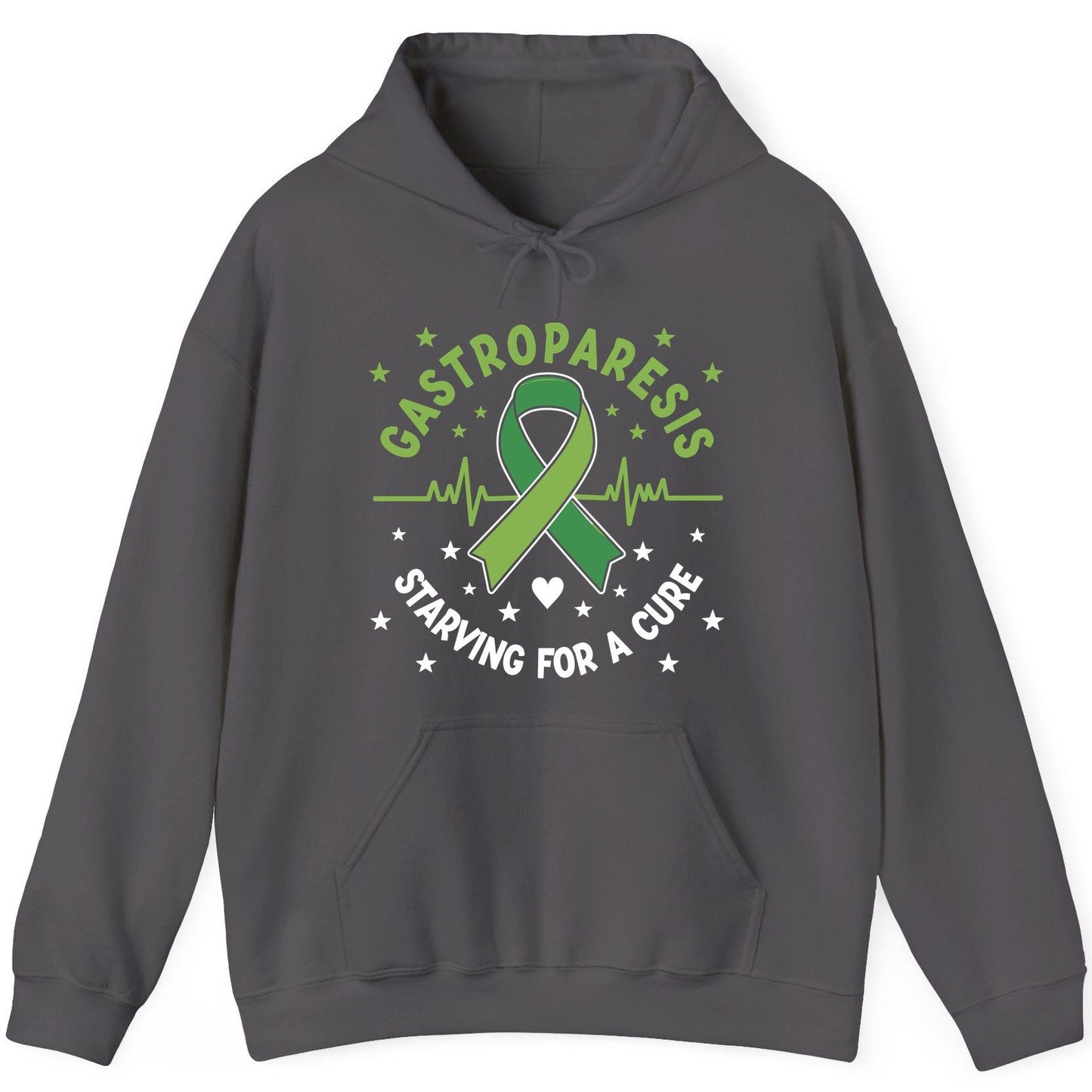 Gastroparesis Starving for a Cure gastroparesis awareness Hoodie Charcoal product mockup