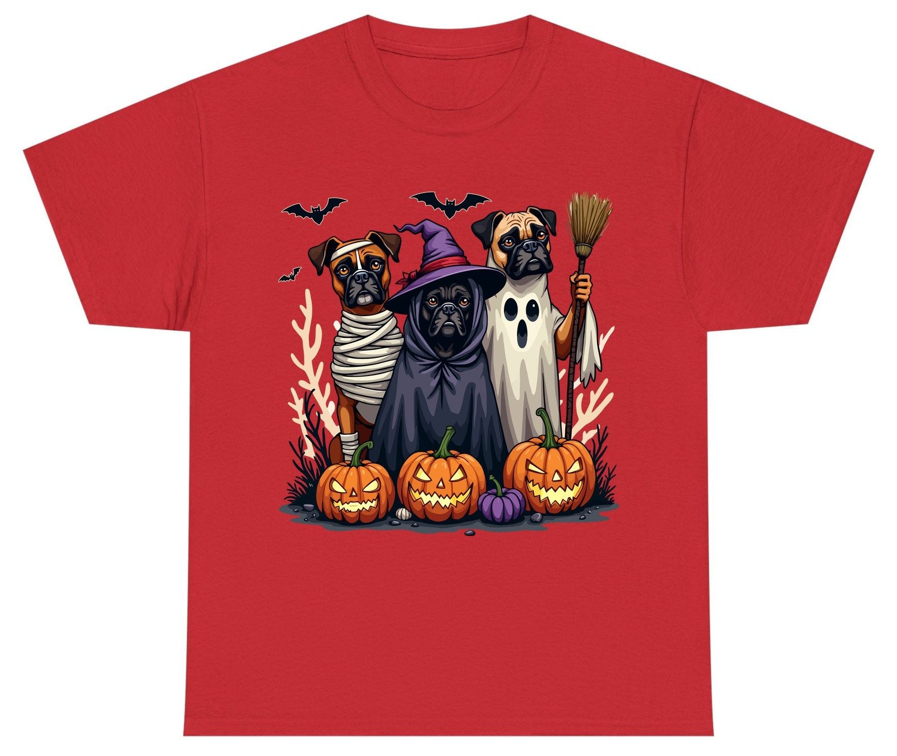 Halloween Dogs in Costume Halloween dogs Youth T-Shirt Red product mockup