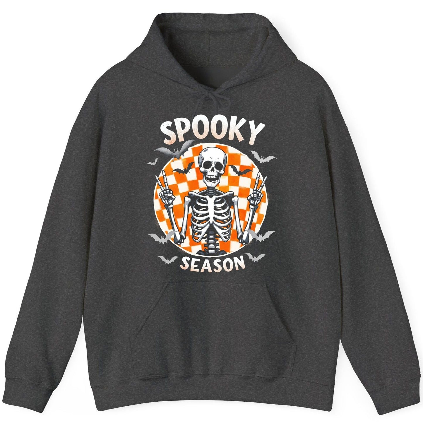 Spooky Season Halloween skeleton Hoodie Dark Heather product mockup