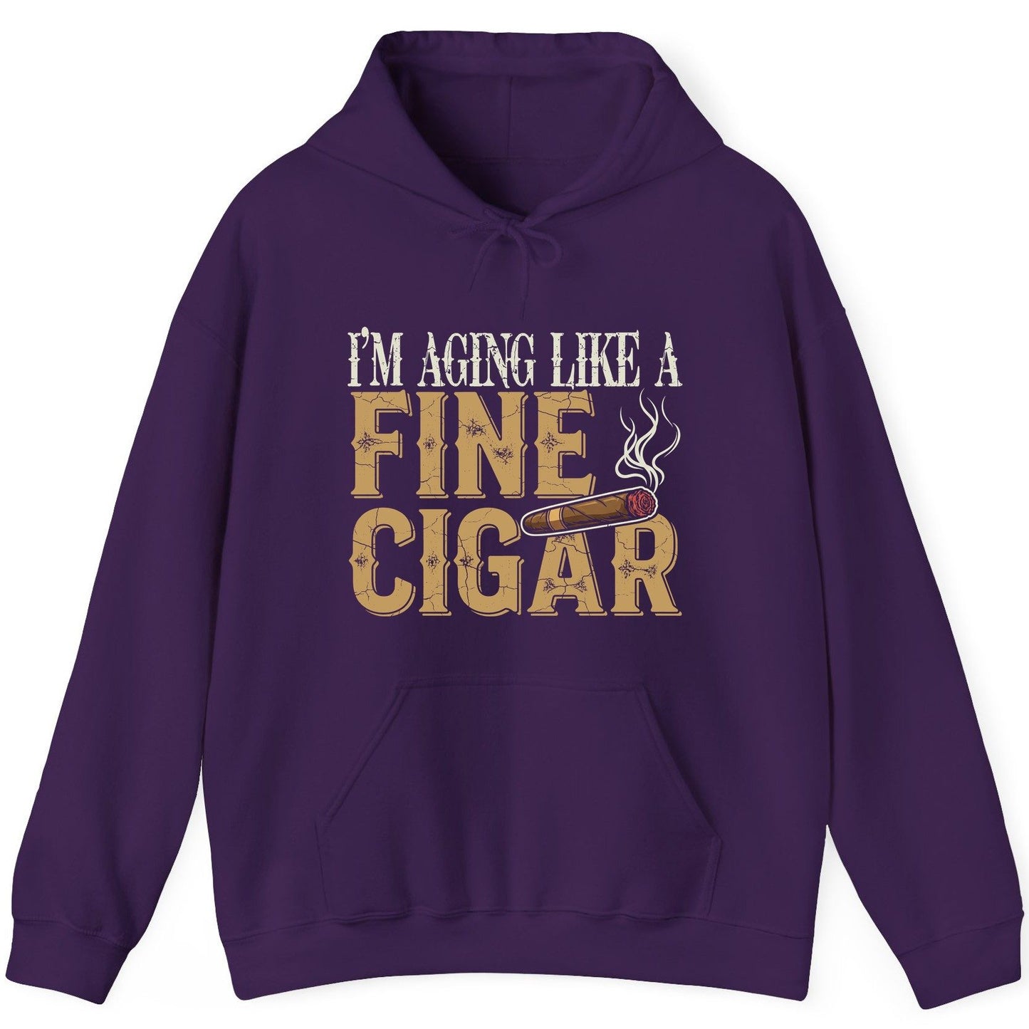 I'm Aging Like a Fine Cigar cigar smoking Hoodie Purple product mockup