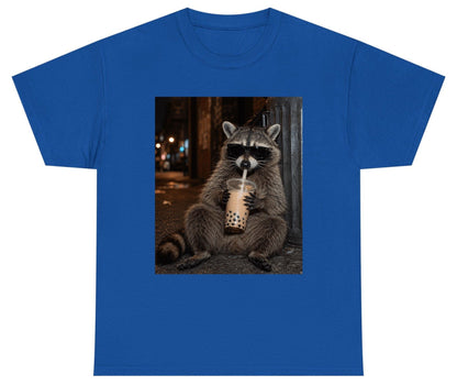 Cool Raccoon Bubble Tea Funny Lovers Youth T-Shirt - product mockup - Royal