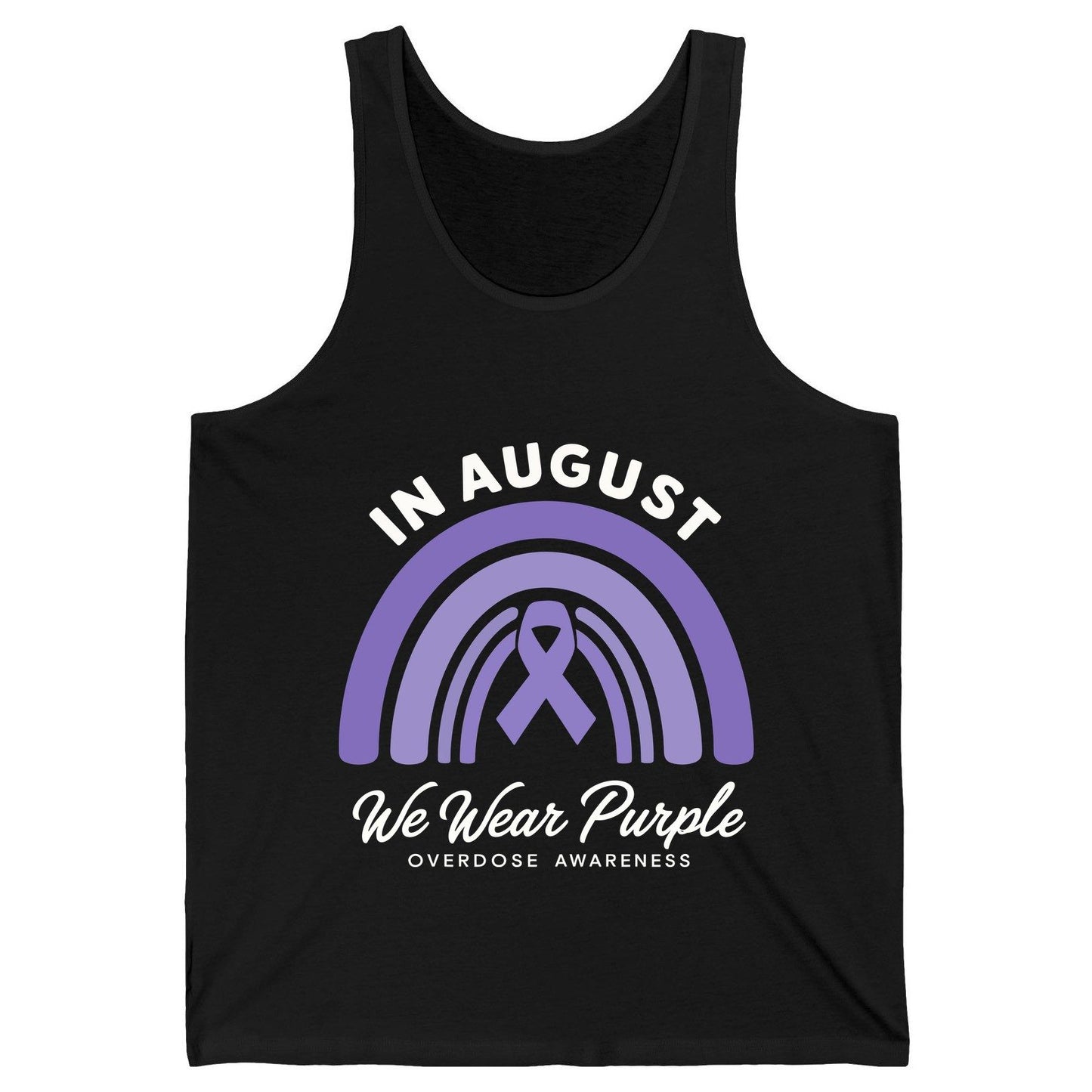 In August We Wear Purple Overdose Awareness overdose awareness Tank Top Black product mockup